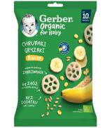 Gerber Organic Chrupaki gryzaki banan po 10. miesiącu, 28 g