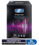 Durex Intense, prezerwatywy z żelem stymulującym, prążkowane z wypustkami, 24 sztuki