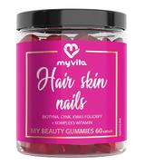 MyVita Żelki naturalne włosy skóra paznokcie, 60 kaps., cena, opinie, składniki