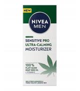 Nivea Men Sensitive Pro Ultra-Calming Krem nawilżający 24 h z 100% organicznym olejem z nasion konopnych i witaminą E, 75 ml cena, opinie, skład