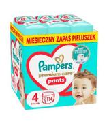 Pampers Premium Care Pieluchomajtki, rozmiar 4, 9-15 kg, 114 sztuk