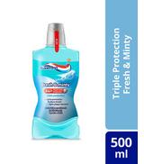 Aquafresh Triple Protection Fresh & Minty Płyn do płukania jamy ustnej - 500 ml - cena, opinie, właściwości
