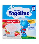 NESTLE YOGOLINO Deserek mleczno-owocowy, jogurcik truskawka po 6 miesiącu - 4x100 g - ważny do 2024-08-31