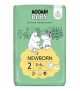 MOOMIN Baby 2 Pieluszki ekologiczne 3-6 kg, 56 sztuk