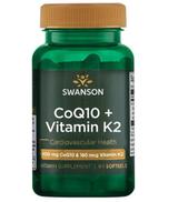 SWANSON CoQ10 100mg + Witamina K2 180 mcg - 60 kaps. - ważny do 2025-10-31