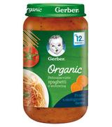 Gerber Organic Obiad pełnoziarniste Spaghetti z wołowiną dla dzieci po 12. miesiącu, 250 g