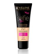 EVELINE COSMETICS SELFIE TIME Podkład do twarzy 01 PORCELAIN - 30 ml Do codziennego makijażu - cena opinie, stosowanie - ważny do 2025-01-31