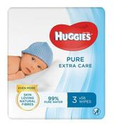 Huggies Pure Extra Care Chusteczki nawilżane, 3 x 56 sztuk