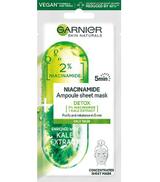 Garnier Skin Naturals Niacinamide Ampułka detoksykująca w masce na tkaninie - 15 g - cena, opinie, skład