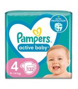 Pampers Pieluchy Active Baby rozmiar 4, 132 sztuki pieluszek - cena, opinie, właściwości