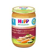 HiPP BIO od pokoleń, Kasza bulgur z warzywami, mango i kurczakiem, po 9. m-cu, 220 g, cena, opinie, właściwości