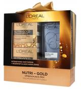 L'Oreal Nutri - Gold Zestaw Odżywczy krem - olejek na dzień - 50 ml + Odżywczy krem - maska na noc - 50 ml + Płyn micelarny do skóry suchej i wrażliwej - 200 ml - cena, opinie, właściwości