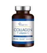 Super Labs Collagen + Vitamin C, 90 kaps., na skórę, włosy i paznokcie, cena, opinie, właściwości