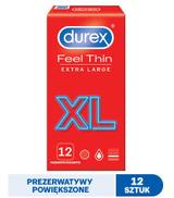 DUREX FEEL THIN XL Prezerwatywy ekstra powiększone - 12 szt. - cena, opinie, stosowanie