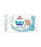 Opharm Baby Wipes Chusteczki nawilżane 0+ms, 64 sztuki