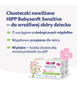 Hipp Babysanft Natural Soft Chusteczki pielęgnacyjne, 2 x 60 szt., cena, opinie, właściwości
