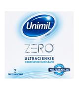 UNIMIL ZERO Prezerwatywy ultracienkie dodatkowo nawilżane - 3 sztuki