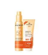 Nuxe Sun, Zestaw Mleczko do opalania SPF 50 spray 150 ml + żel pod prysznic po opalaniu, 100 ml