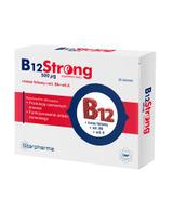 B12 STRONG 500 ug - 30 tabl. - zestaw trzech witamin z grupy B: B6, B12 i kwasu foliowego - cena, dawkowanie