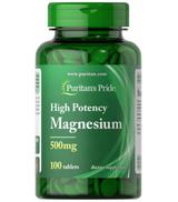 Puritan's Pride Magnez 500 mg - 100 tabl. - cena, opinie, właściwości