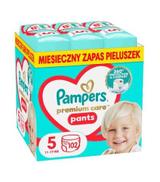 Pampers Premium Care Pieluchomajtki, rozmiar 5, 11-17 kg, 102 sztuki