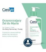 CeraVe, oczyszczający żel do mycia z ceramidami dla skóry normalnej i tłustej, 473 ml