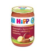 HiPP BIO od pokoleń, Ziemniaki z buraczkami, jabłkiem i delikatną wołowiną, po 7. m-cu, 220 g, cena, opinie, wskazania