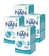 Nestle Nan Optipro 3 Mleko modyfikowane wzbogacone w witaminy i składniki mineralne dla dzieci po 1. roku życia, 4 x 650 g