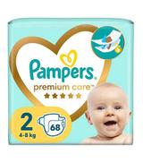 PAMPERS PREMIUM CARE 2 MINI Pieluchy 4-8 kg, 68 sztuk