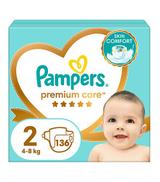 Pampers Premium Care pieluszki rozmiar 2, 4 kg - 8 kg, 136 sztuk