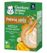 Gerber Organic Pełnia Zbóż Kaszka pszenno-owsiana mango-marchewka-banan po 6. miesiącu, 200 g
