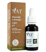 Nat Ekstrakt z konopi Olejek CBD 5%, 30 ml, cena, opinie, wskazania