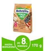 BOBOVITA PORCJA ZBÓŻ Kaszka bezmleczna 7 zbóż, jagoda - jeżyna - jabłko, po 8 miesiącu - 170 g - cena, opinie, właściwości