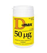 D-max 50 µg o smaku truskawkowo - malinowym, 90 tabletek