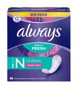Always Dailies 3in1 Fresh Scent Fresh&Protect Normal Wkładki higieniczne, 58 sztuk