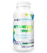 Allnutrition Betaine HCL + pepsin, kapsułki, 120 sztuk