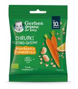 Gerber Organic Chrupki pszenno-owsiane marchewka pomarańcza dla dzieci od 10. miesiąca, 7 g