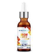 Allnutrition, Iron + Vit C krople, czarna porzeczka, 30 ml - ważny do 2025-10-22
