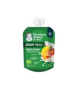 Gerber Organic Plant-tastic Deserek mango i brzoskwinia z musem kokosowym po 6. miesiącu, 80 g