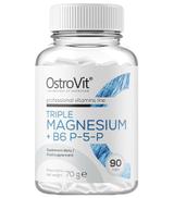 OstroVit Triple Magnesium + B6 P-5-P, 90 kapsułek
