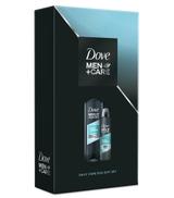 DOVE MEN+CARE CLEAN COMFORT Żel pod prysznic - 400 ml + Antyperspirant w aerozolu - 150 ml Zestaw kosmetyków dla mężczyzn - cena, opinie, stosowanie