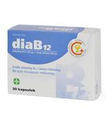 DIAB12 witamina B12 i kwas foliowy, kapsułki, 30 sztuk