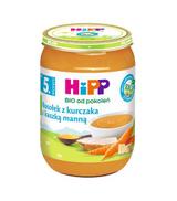 HiPP BIO od pokoleń, Rosołek z kurczaka z kaszką manną, po 5. m-cu, 190 g, cena, opinie, właściwości