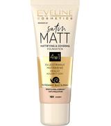 Eveline Cosmetics Satin Matt Podkład matujący 4 w 1, 101 Ivory, 30 ml, cena, opinie, wskazania