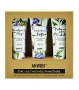 Anwen Zestaw odżywek do włosów o średniej porowatości Nawilżający Bez - 100 ml + Emolientowy Irys - 100 ml + Proteinowa Zielona Herbata - 100 ml - cena, opinie, skład