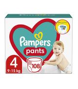 Pampers Pants Pieluchomajtki rozmiar 4, 9-15 kg, 108 sztuk