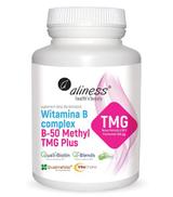 ALINESS Witamina B Complex B-50 Methyl TMG Plus, metabolizm homocysteiny, 100 kapsułek