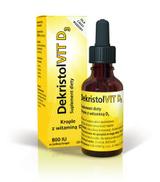 DEKRISTOLVIT D3 Krople z witaminą D3 800 UI - 25 ml - na układ odpornościowy, mięśnie i kości - cena, dawkowanie, opinie