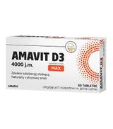 Amavit D3 MAX 4000 j.m., 60 tabletek, cena, opinie, dawkowanie