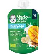 Gerber Organic Deserek banan, mango z jogurtem i płatkami zbóż po 6. miesiącu, 80 g - ważny do 2025-01-31